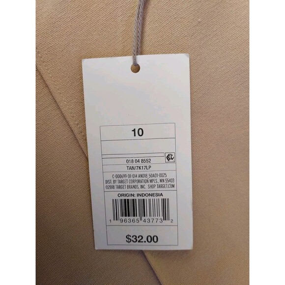 NWT a new day Ladies Tan Hi Waist Flare Dress Pants W/SlimmingFront Seam Size 10 - Picture 3 of 9